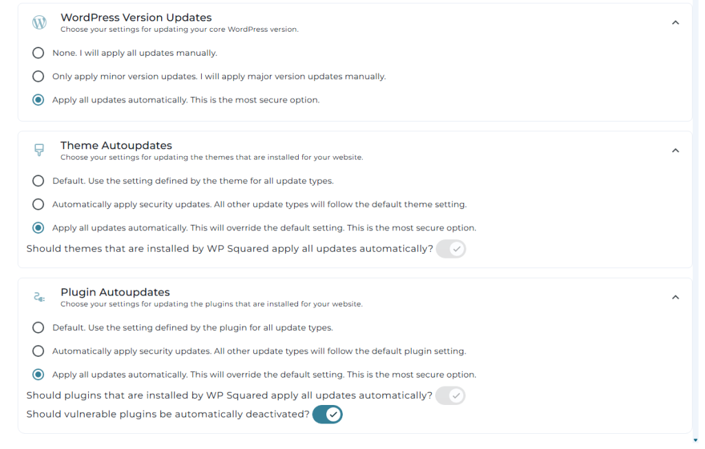 Keep WordPress Core, Themes, and Plugins Updated