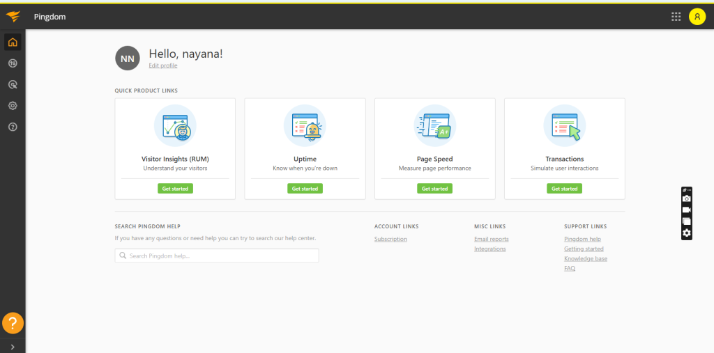 Pingdom Web Speed Test Tool